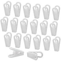 20Pcs Laundry Clips,Washing Line Pegs,Windproof,Hanger Clips for Baby's Flat Thin Clothes Hangers,Chip Clips,Multi Purpose Clips for Kitchen Food Package,Photos,Crafts,Display Artwork Clothespin,White