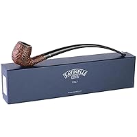 Savinelli Churchwarden Pipe - Italian Hand Crafted Long Stem Pipe, Wooden Long Pipe, Classic Wizard Pipe Style Briar Tobacco Pipe, Handmade Tobacco Pipe from Italy, Wood Tobacco Pipe (Brown, 601)