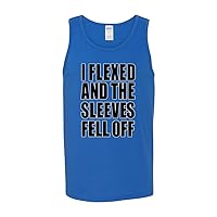 I Flexed and The Sleeves Fell Off Tank Tops Funny Workout Gym Unisex Tanktop