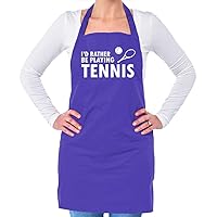I'd Rather Be Playing Tennis - Unisex Adult Kitchen/BBQ Apron