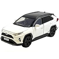 Rav4 Hybrid XSE White with Black Top and Sunroof 1/24 Diecast Model Car H08666WHBK