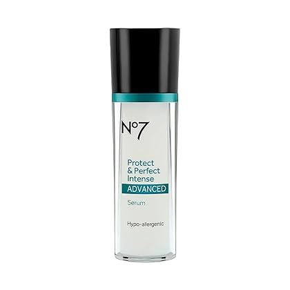 No7 Protect & Perfect Intense Advanced Serum - Hydrating Serum with Hyaluronic Acid - Serum For Wrinkles with Rice Protein & Alfalfa Complex - Anti Aging Face Serum with Matrix 3000+ Technology (1oz)