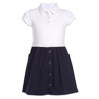 Nautica Girls' School Uniform Short Sleeve Polo Dress