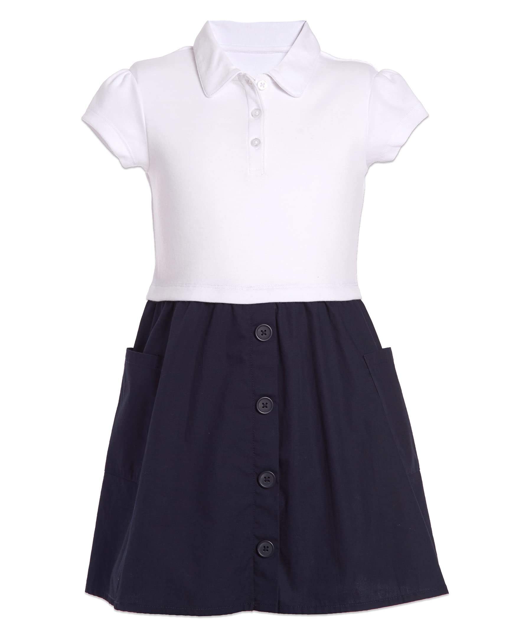 Nautica Girls' School Uniform Short Sleeve Polo Dress