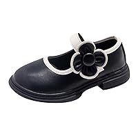 Spring and Summer Girls Casual Kids Casual Leather Princess Shoes Buckle Dress Shoes Girls Running Shoes Size 4