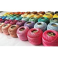20 Pieces (10 Grams / 85 Meters Each) Crochet Cotton Pearl Threads Crochet Cotton Crochet Thread in Assorted Color for Projects, Blankets, Glove and Applique