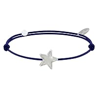 LES POULETTES BIJOUX - Sterling Silver Link Bracelet Star - Classics - Blue Navy