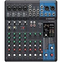 Yamaha MG10XU 10-Channel Analog Mixer, with 4 Microphone Preamps, 3 Dedicated Stereo Line Channels, 1 Aux Send, EQ, 1-knob Compressors, and Digital Effects