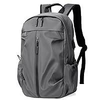 Travel Laptop Backpack Laptops Backpack with USB Charging Port Water Resistant College Computer Bag 15.6 Inch Notebook (Grey Backpack)