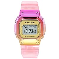 Fashion Colorful Women Digital Watch Waterproof Outdoor Sports Watches LED Square Electronic Wrist Watch Student Clock