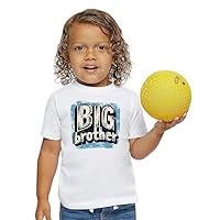 Brother Toddler Shirt, Big Brother - Blue Sketchy, Bold, Blue, Retro, Unisex, Toddler Tee, Youth, Short Sleeve T-Shirt (Y10-12, White)