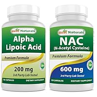 Best Naturals Alpha Lipoic Acid 200 Mg & NAC 600 mg
