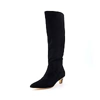CUSHIONAIRE Women's Stiles high kitten heel boot with +Memory Foam