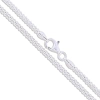 Sterling Silver Diamond-Cut Popcorn Coreana Necklace 1.3mm-3mm Solid 925 Italian Chain