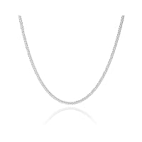 2mm solid sterling silver 925 Italian SPIGA wheat chain necklace chocker bracelet anklet with lobster claw clasp jewelry - 15, 20, 25, 30, 35, 40, 45, 50, 55, 60, 65, 70, 75, 80, 85, 90, 95, 100cm