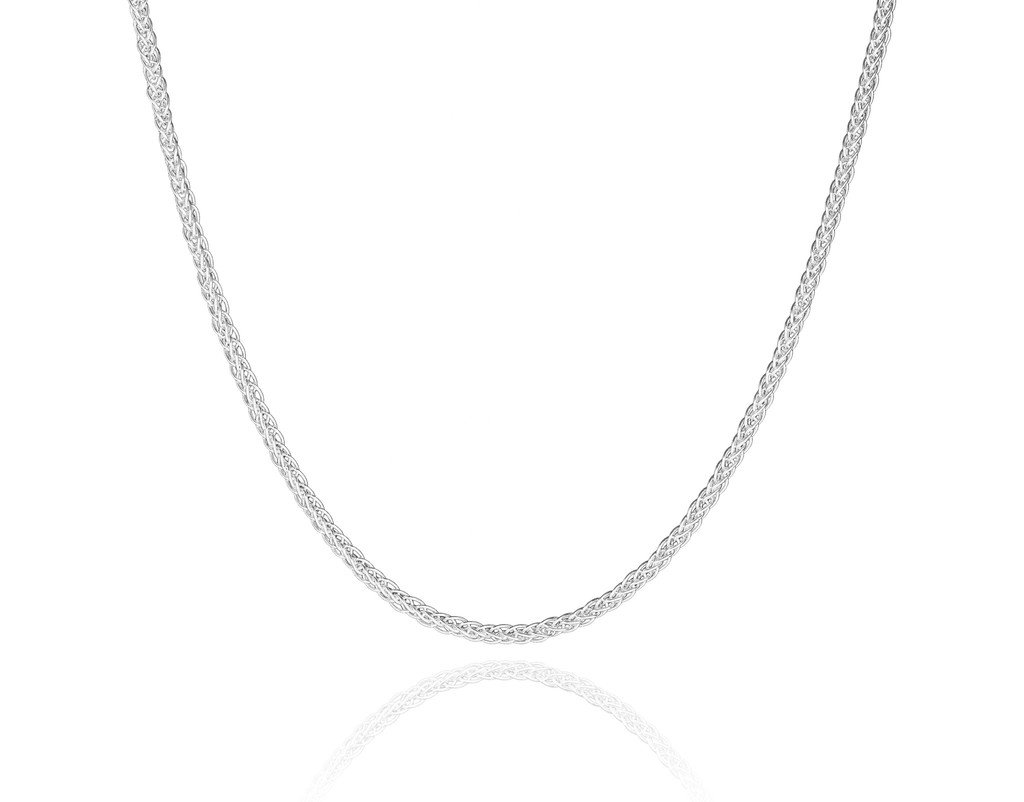 2mm solid sterling silver 925 Italian SPIGA wheat chain necklace chocker bracelet anklet with lobster claw clasp jewelry - 15, 20, 25, 30, 35, 40, 45, 50, 55, 60, 65, 70, 75, 80, 85, 90, 95, 100cm