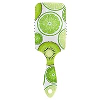 Air Cushion Hair Brush Green Kiwi Lime Gold Lemon Scalp Massage Brush Wet Brush Detangling Brush for Women Girls Detangling and Adding Shine