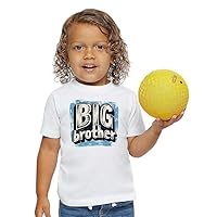 Brother Toddler Shirt, Big Brother - Blue Sketchy, Bold, Blue, Retro, Unisex, Toddler Tee, Youth, Short Sleeve T-Shirt (Y14-16, White)