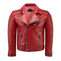 Top Fashion Moto Biker Bomber Racer Genuine Leather Jacket 2023