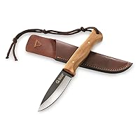 Guide Gear Survival Bushcraft Knife, Fixed Blade with Sheath, Carbon Steel, 4.5”
