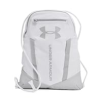 Under Armour unisex-adult Undeniable Sackpack, (100) White/Halo Gray/Halo Gray, One Size Fits Most