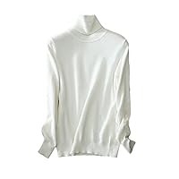 Autumn and Winter Cashmere Turtleneck Sweater Women's Turtleneck Solid Color Large Size Knitted Sweater