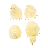 BESTOYARD 4pcs Pet Toy Desk Topper Chick Decors Dog Teeth Cleaning Toy Dog Toys Gifts for Pets Dog Chew Toy Baskets for Kids Simulated Chick Adornment Child Medium Dog Plush Animal