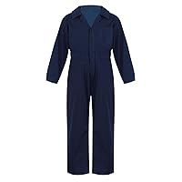 Kids Boys Girls Long Sleeve Mechanic Coveralls Jumpsuit Dance Performance Costume Cosplay Fancy Party Dress Up