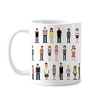 Game Characters Pairs Pixel Mug Pottery Ceramic Coffee Porcelain Cup Tableware