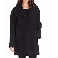 kensie Women's Shawl Collar Faux Shearling Coat with Snap Front