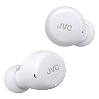 JVC Gumy Mini True Wireless Earbuds Headphones, Bluetooth 5.1, Water Resistance(IPX4), Long Battery Life (up to 15 Hours) - HAZ55TW (White)