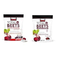 Force Factor Total Beets Blood Pressure Support Supplements with Beet Powder & Total Beets Soft Chews with Beetroot