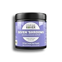 Seven 'Shrooms- Immune Supporting Organic Mushroom Complex for Dogs - 15 to 60 Day Supply, Depending on Dog’s Weight - Rich in Beta Glucans - Grown on Wood - Vet Formulated