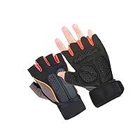 Happyyami 2 Pairs Gym Gloves with Wrist Support Weightlifting Half Gloves Weight Lifting Gloves for Women Training