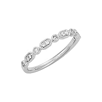 Platinum Polished 0.13 Carat Diamond Ring Size 7 Jewelry for Women
