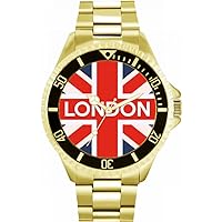 UK London Mens Wrist Watch 42mm Case Custom Design