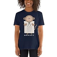 Monkey Eye Chart Optometrist 20-20 Vision Test Funny Women Men Unisex T-Shirt