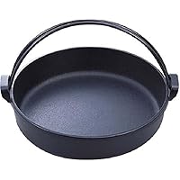 Iwachu 20039 Sukiyaki Pot with Southern Vine, 10.2 inches (26 cm), Black Grill, Inner Diameter 10.2 inches (26 cm), Induction Compatible, Nambu Ironware