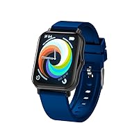 AcnA Fitness Tracker Bluetooth Smart Watch for Men Women, with Monitor of Heart Rate, Blood Oxygen, Sleep Monitor, IP67 Waterproof Smartwatch (P8) (BLUE)
