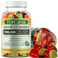 Hemp Gummies High Potency Hemp Supplement Extra Strength with Pure Natural Hemp Oil Extract - Best Edible Hemp Gummy for Adult Made in USA