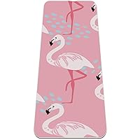 Flamingo Pink 1/4 Inch Extra Thick Yoga Mat for Women, Non Slip TPE Yoga Mat for Exercise, Fitness, Pilates, Floor Workout 72’’ x 24’’
