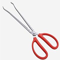 Crab Tongs Reinforced Multi-Function Clip Garbage Clips Catching Sea Clips Stainless Steel Grooved-tip Crab Tongs Anti-Slip Tool Crab Tongs for Stainless Steel Seafood Shears Lobster Scissors