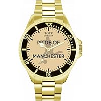 Football Pride of Manchester Gold Black Fans Ladies Watch