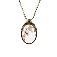 Easter Religion Cute Pink Hanging Colored Egg Antique Necklace Vintage Bead Pendant Keychain