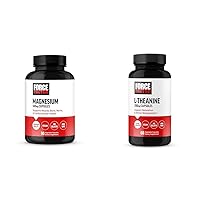 Force Factor Magnesium Supplement 500mg 90 Capsules and L Theanine Stress Relief 60 Capsules Bundle
