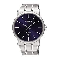 Seiko Premier Mens Analog Quartz Watch with Stainless Steel Bracelet SKP399P1