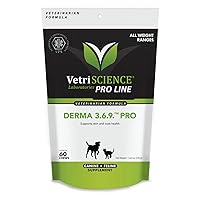 VETRISCIENCE Pro Derma 3.6.9 Pro Skin Supplement for Dogs, 60 Chews