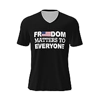 Freedom Matters USA Flag T-Shirts Man Woman's Short Sleeve T Shirt Quick Dry T-Shirts Football Jersey