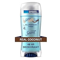 Secret Aluminum Free Deodorant for Women, Coconut, 2.4 oz