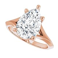 Moissanite Bridal Set, 2 CT Pear Cut Stones, VVS1 Clarity, Sterling Silver Bands, Wedding Engagement Rings